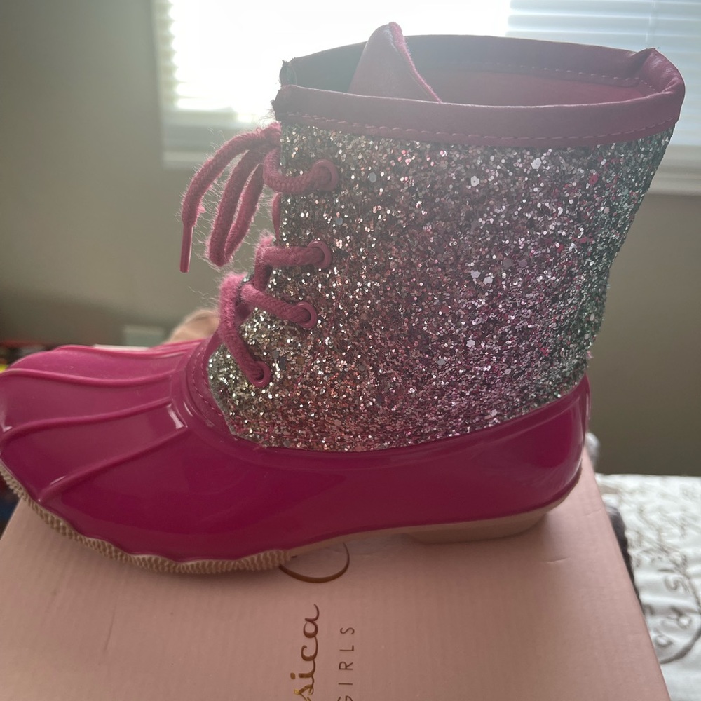 Girls glitter boots size 3
